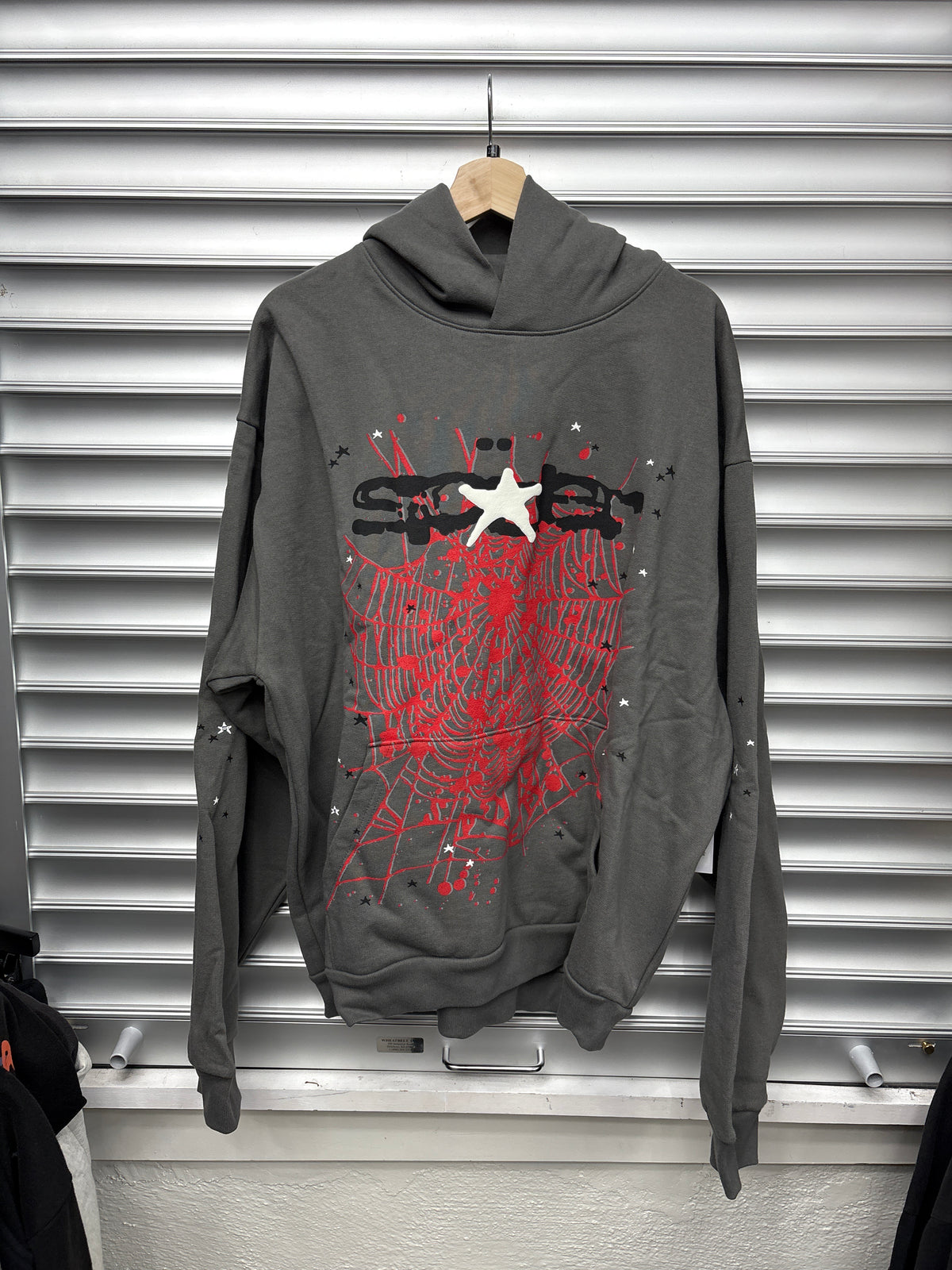 Spider Grey Web Hoodie - XXL**