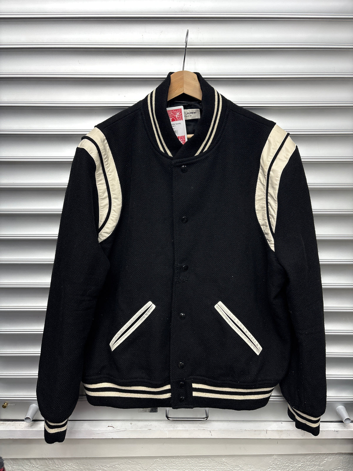 Saint Laurent Teddy Varsity Jacket - 56**