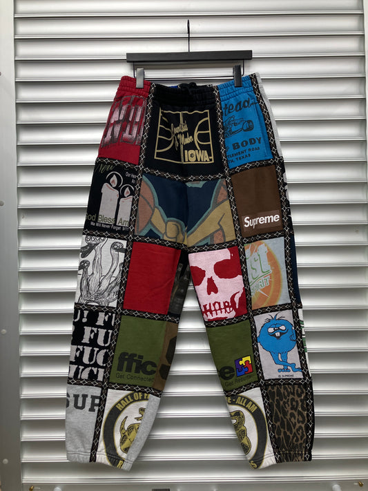 Supreme Number Nine Patchwork Sweatpants - M