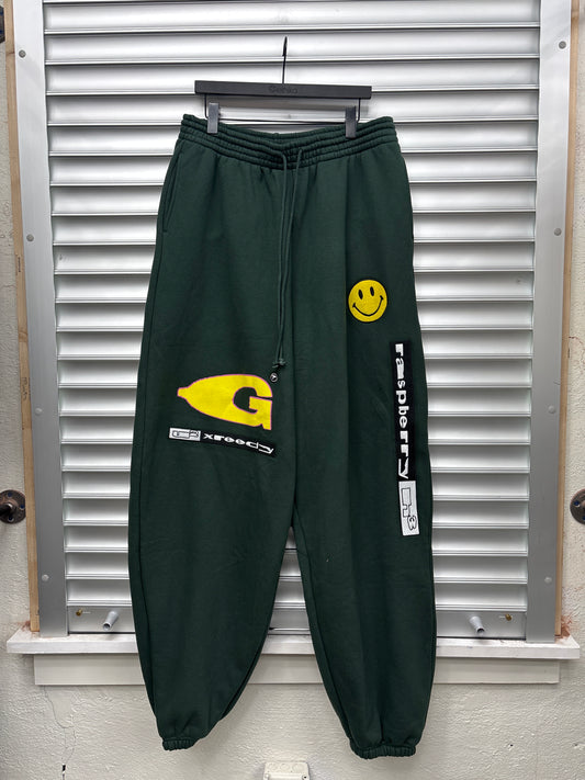 Greedy Unit Raspberry Green Sweats - L