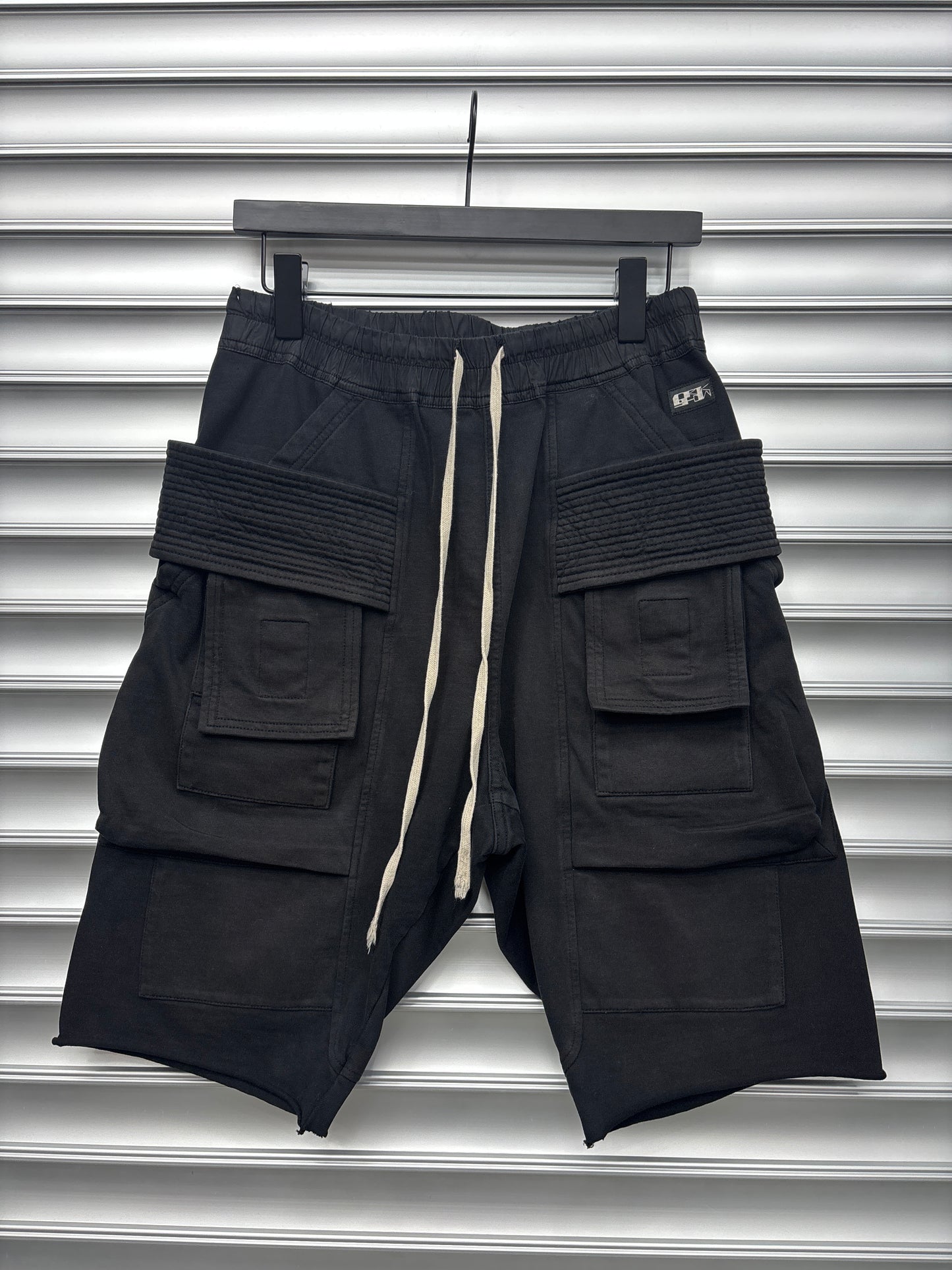 Rick Owens Creatch Bleached Black Shorts - XS