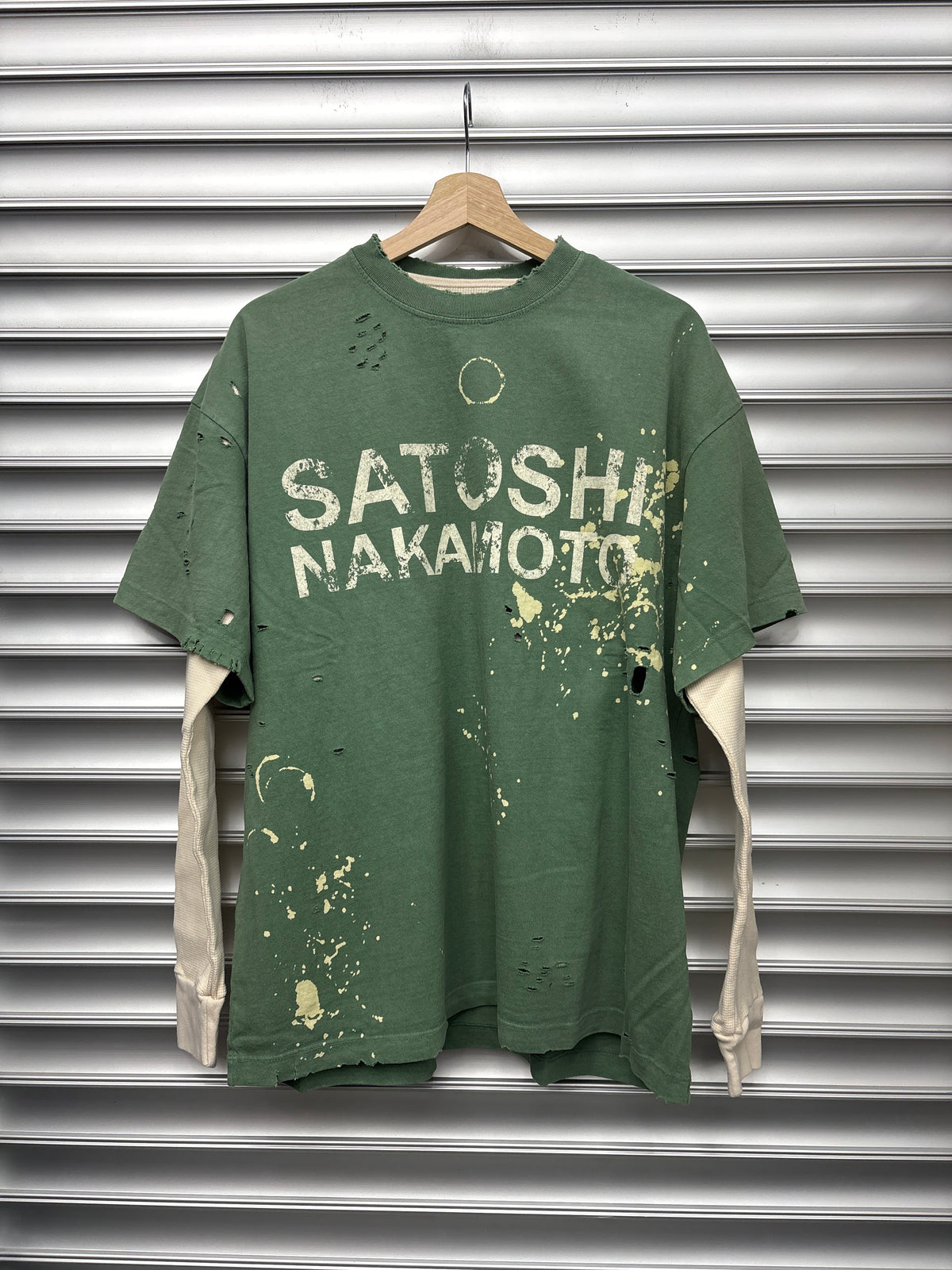 Satoshi Nakamoto Green Thermal Long Sleeve - L **