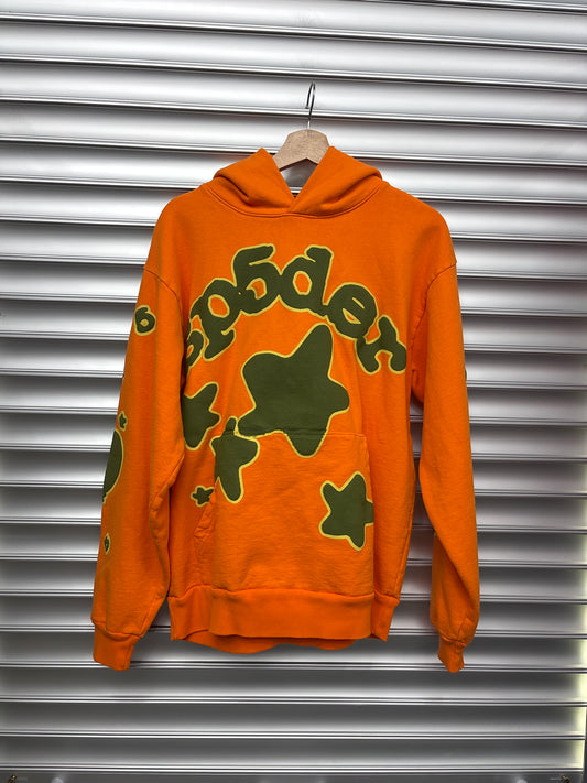 Spider Orange/Green Hoodie - M