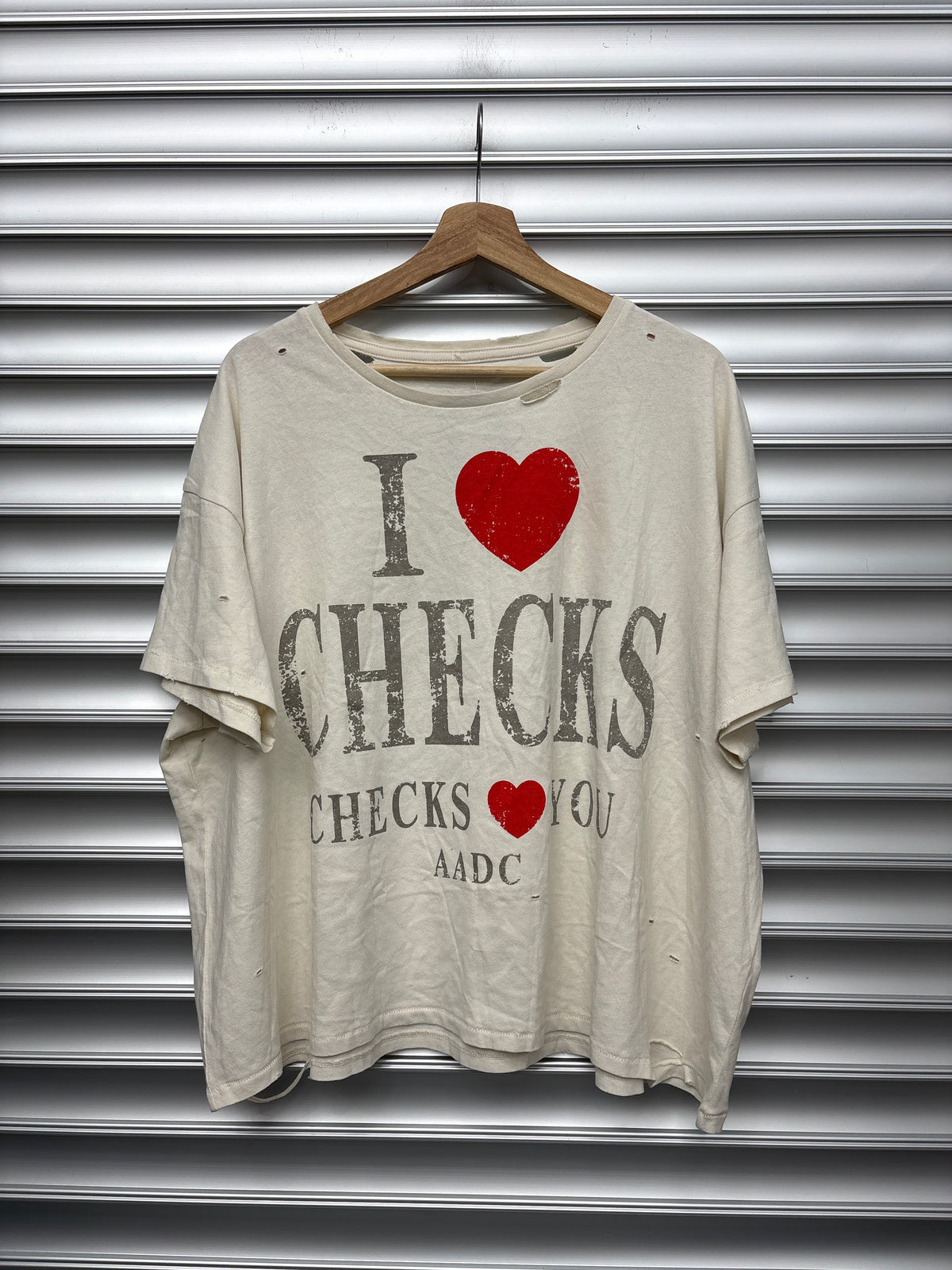 AADC White Checks Tee - XL**