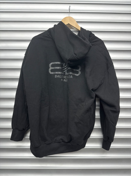 Balenciaga Rhinestone Zip Up - L