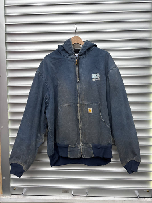 Vintage Navy Carhartt Hooded Jacket - XXL