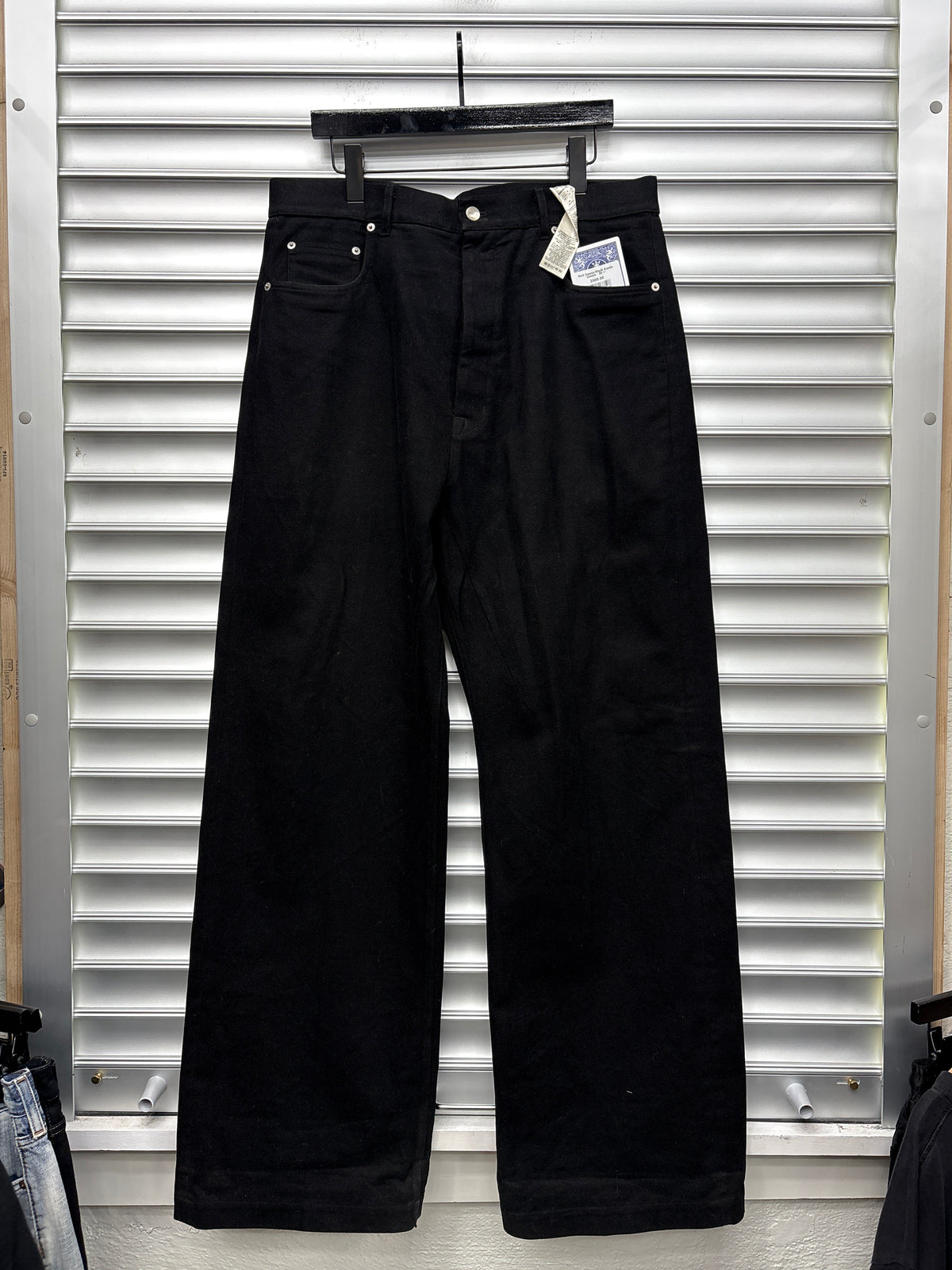 Rick Owens Black Suede Denim - 36 **