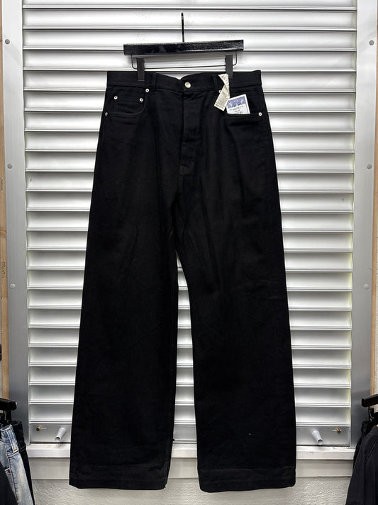 Rick Owens Black Suede Denim - 36 **