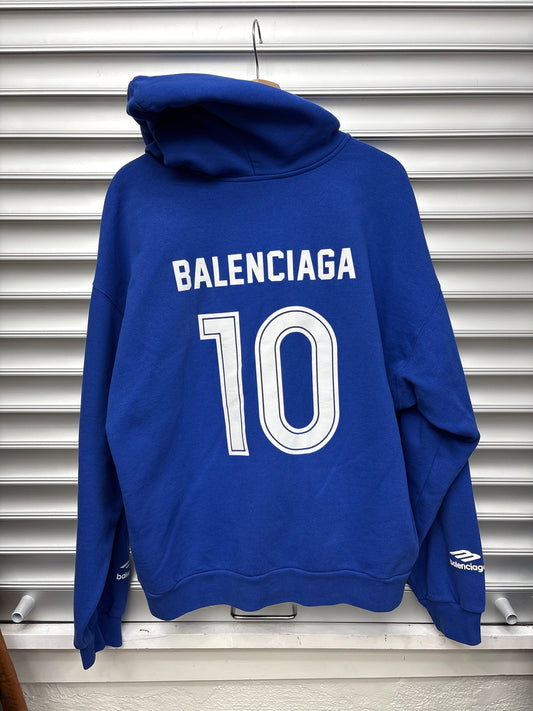 Balenciaga Blue Soccer Zip Up - S