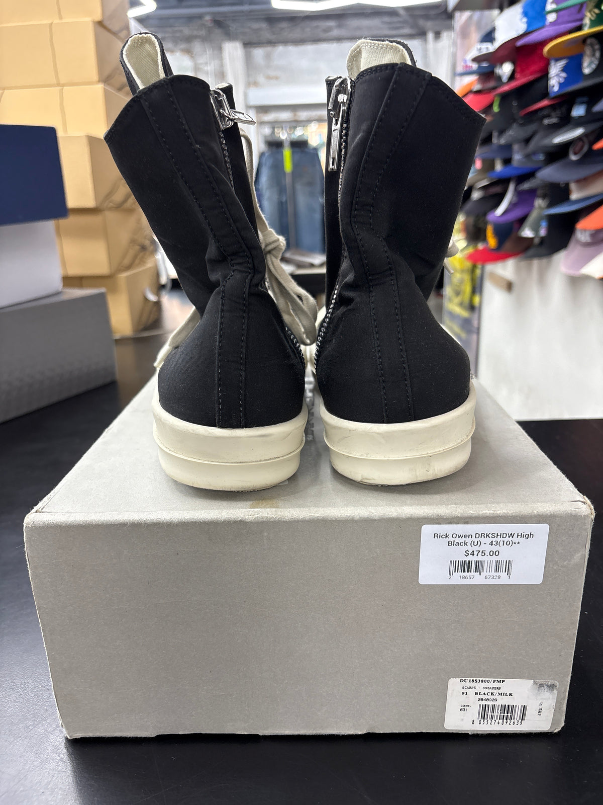 Rick Owen DRKSHDW High Black (U) - 43(10)**