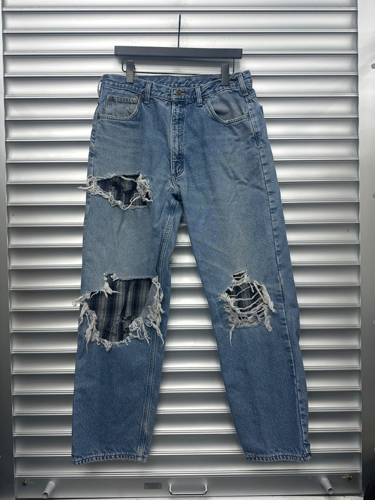 Vintage Carhartt Flannel Lined Denim - 35**