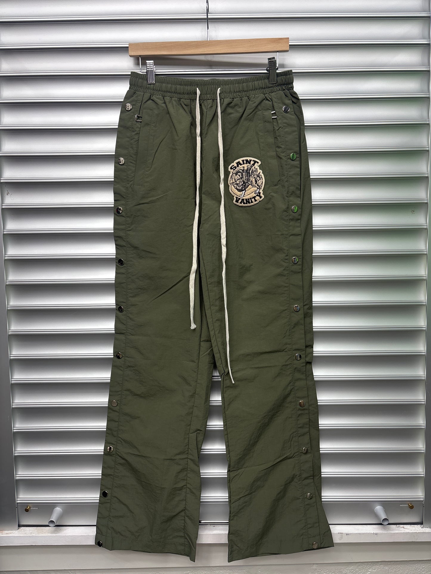 Saint Vanity Green Nylon Trackpants - S