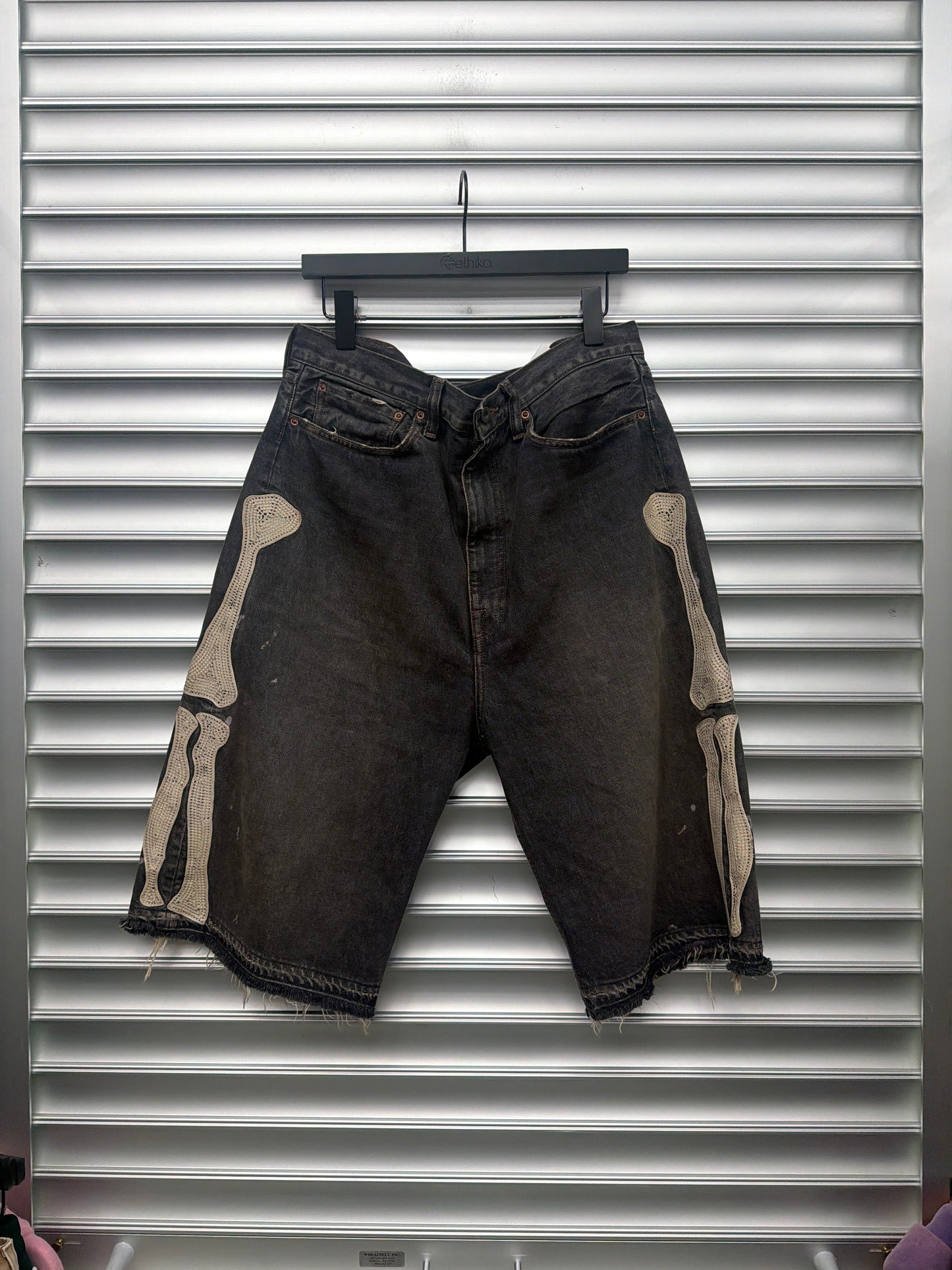 Kapital Grey Bone Shorts - 36