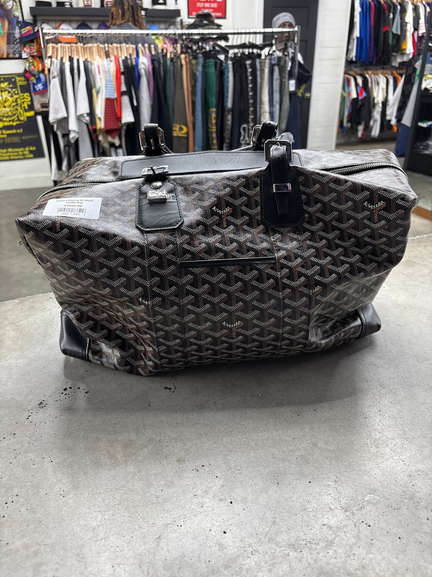 Goyard Boeing 45 Black Duffle Bag