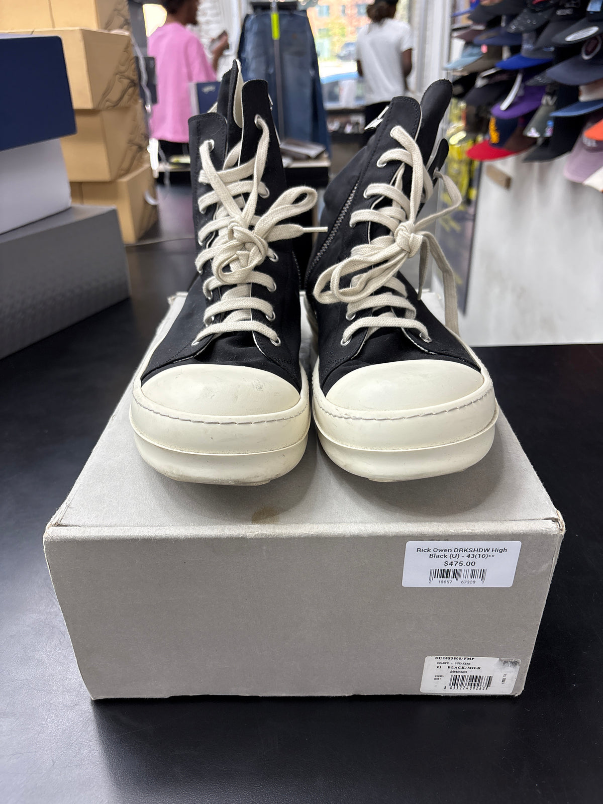 Rick Owen DRKSHDW High Black (U) - 43(10)**