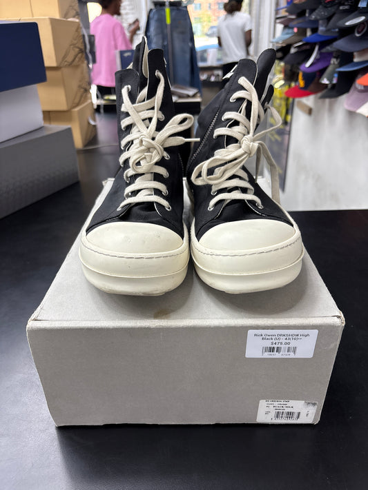 Rick Owen DRKSHDW High Black (U) - 43(10)**