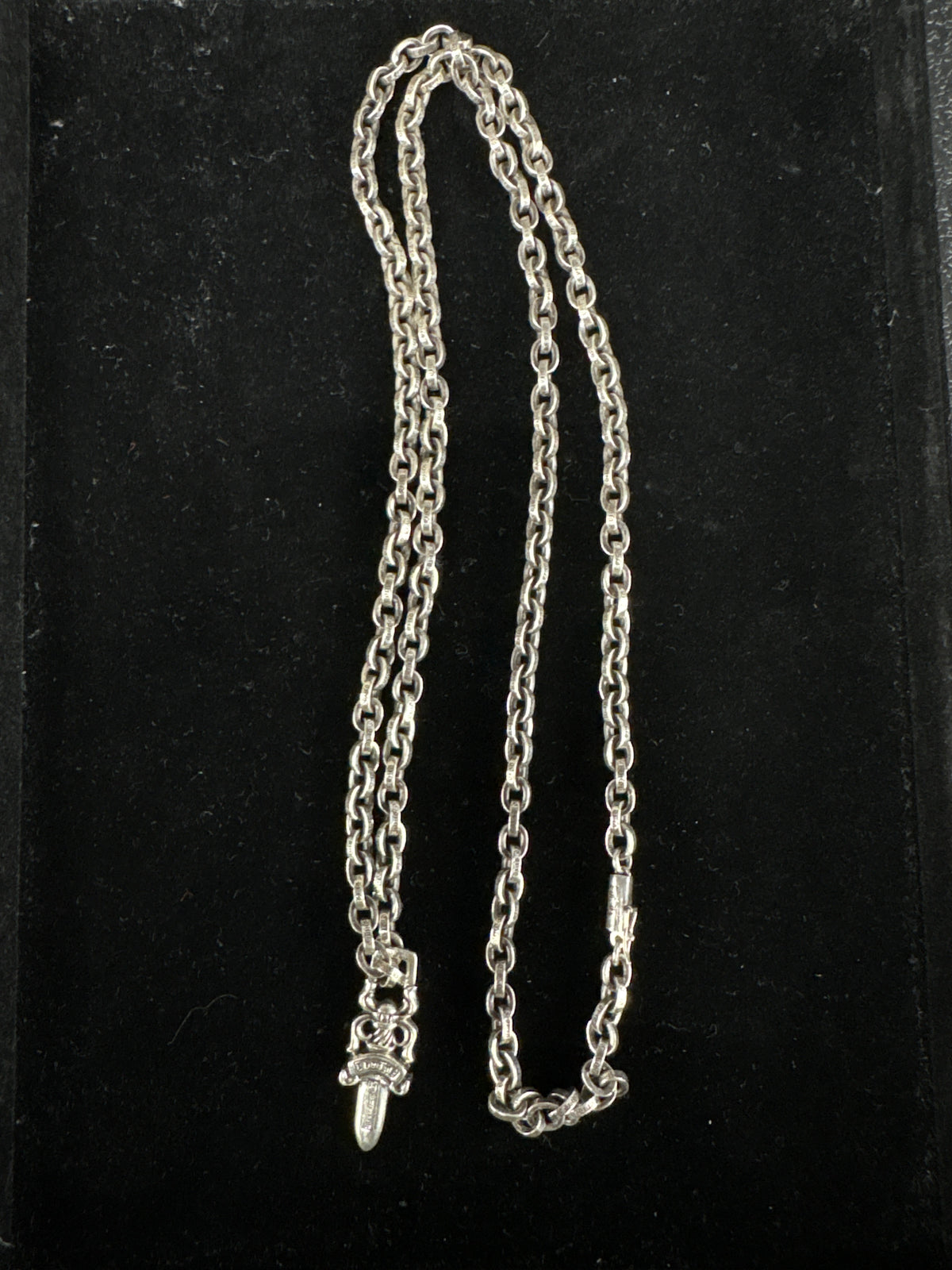 Chrome Hearts Dagger Paper Chain Necklace**