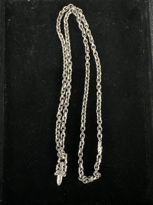 Chrome Hearts Dagger Paper Chain Necklace**