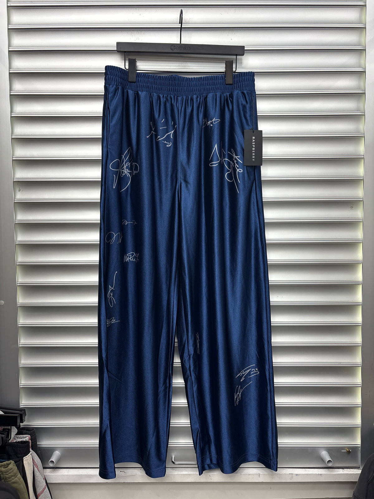Raspberry Nylon Signature Sweatpants - L**