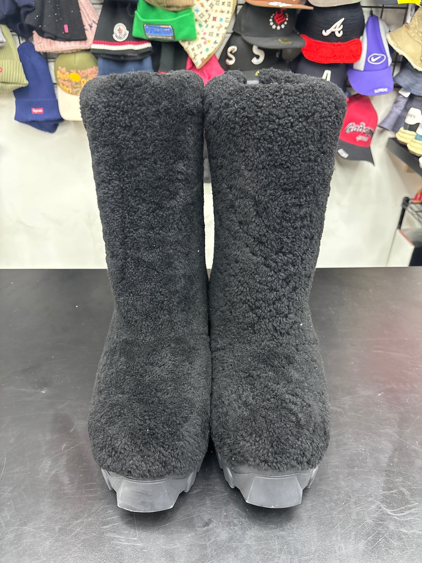 Rick Owen Shearling Boot Black (U) - 45(12) (NB)