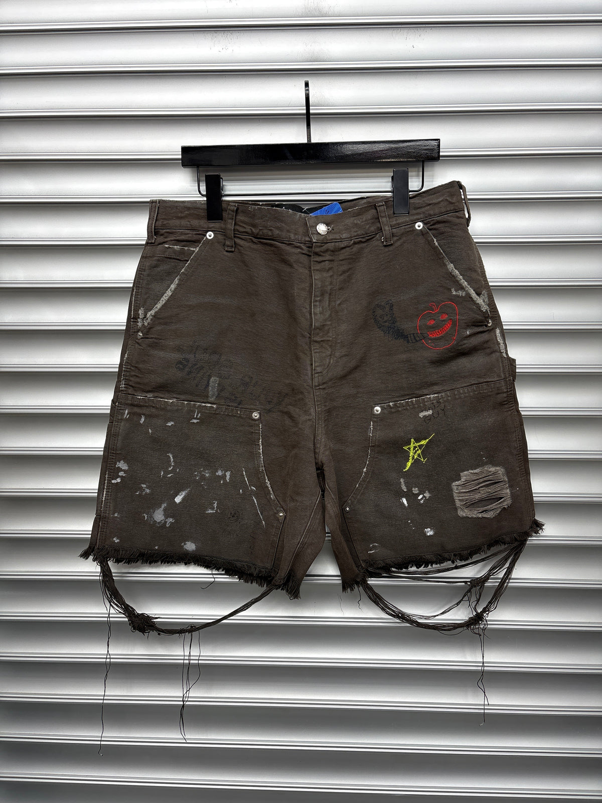 Paly Embroidered Double Knee Shorts - 32**