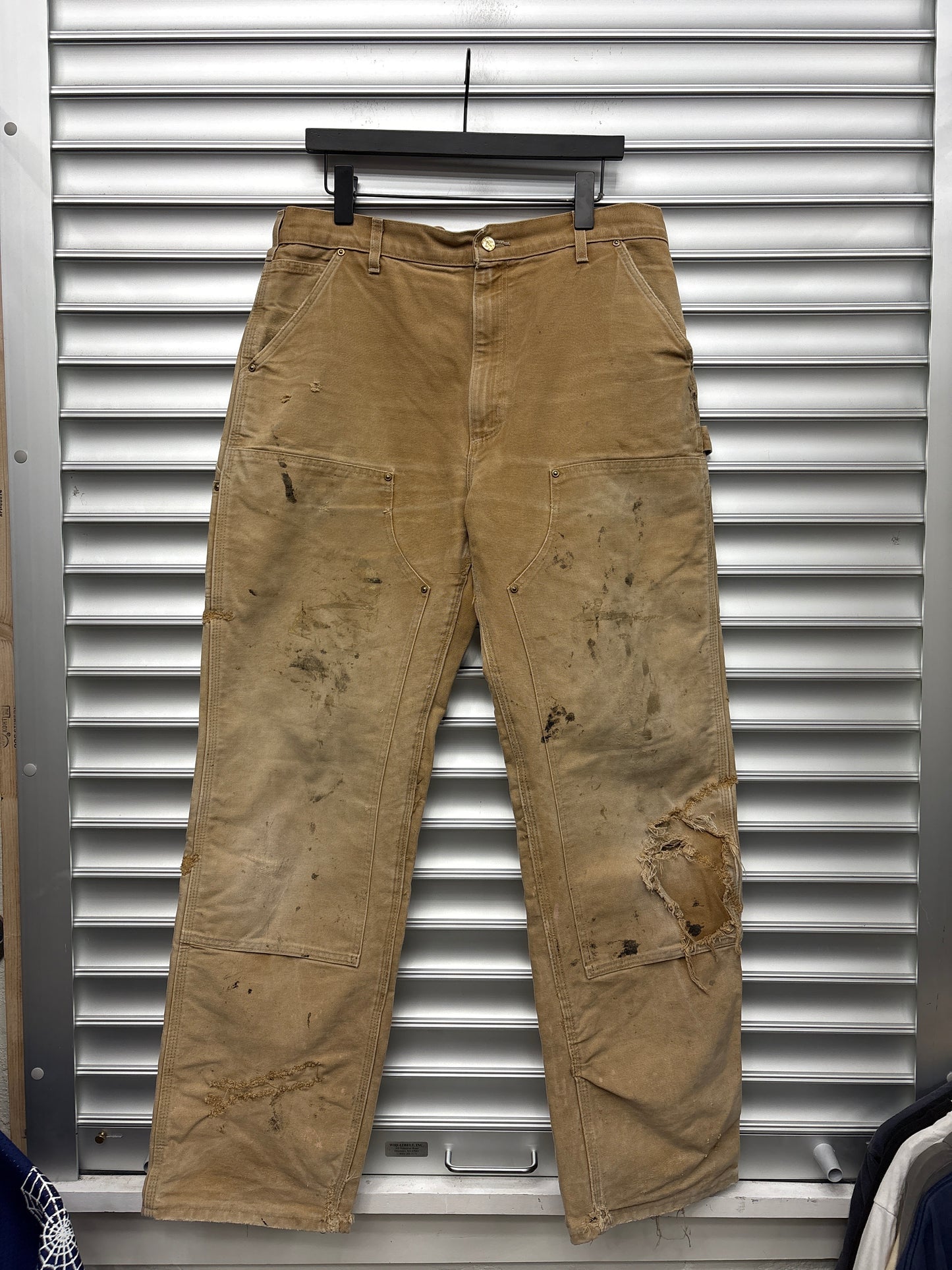 Vintage Carhartt Distressed Tan Double Knees - 36**