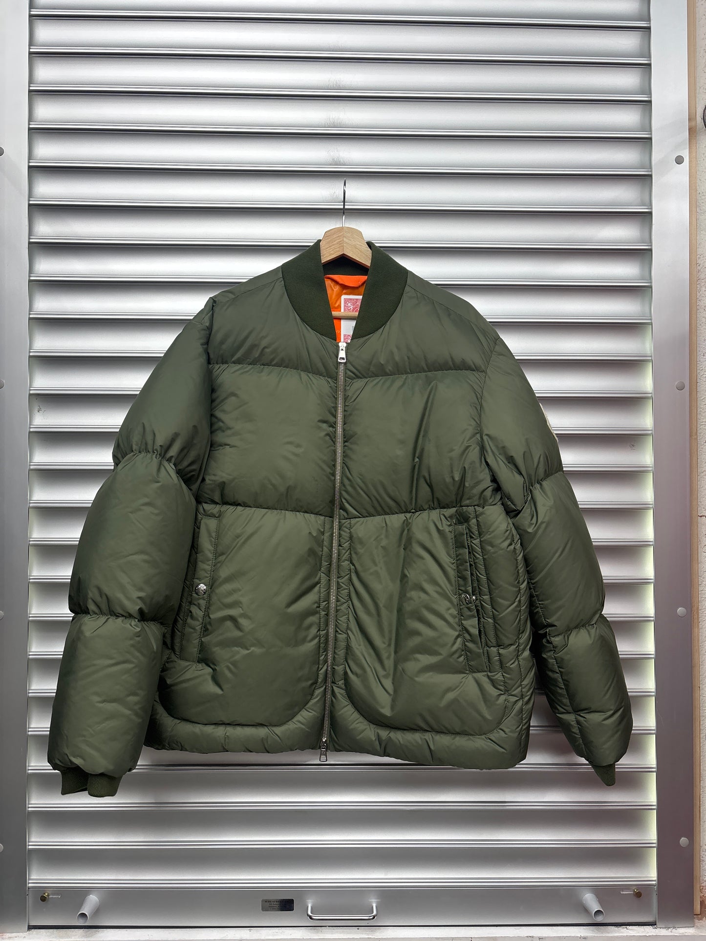 Moncler Green Puffer Bomber Jacket - 3