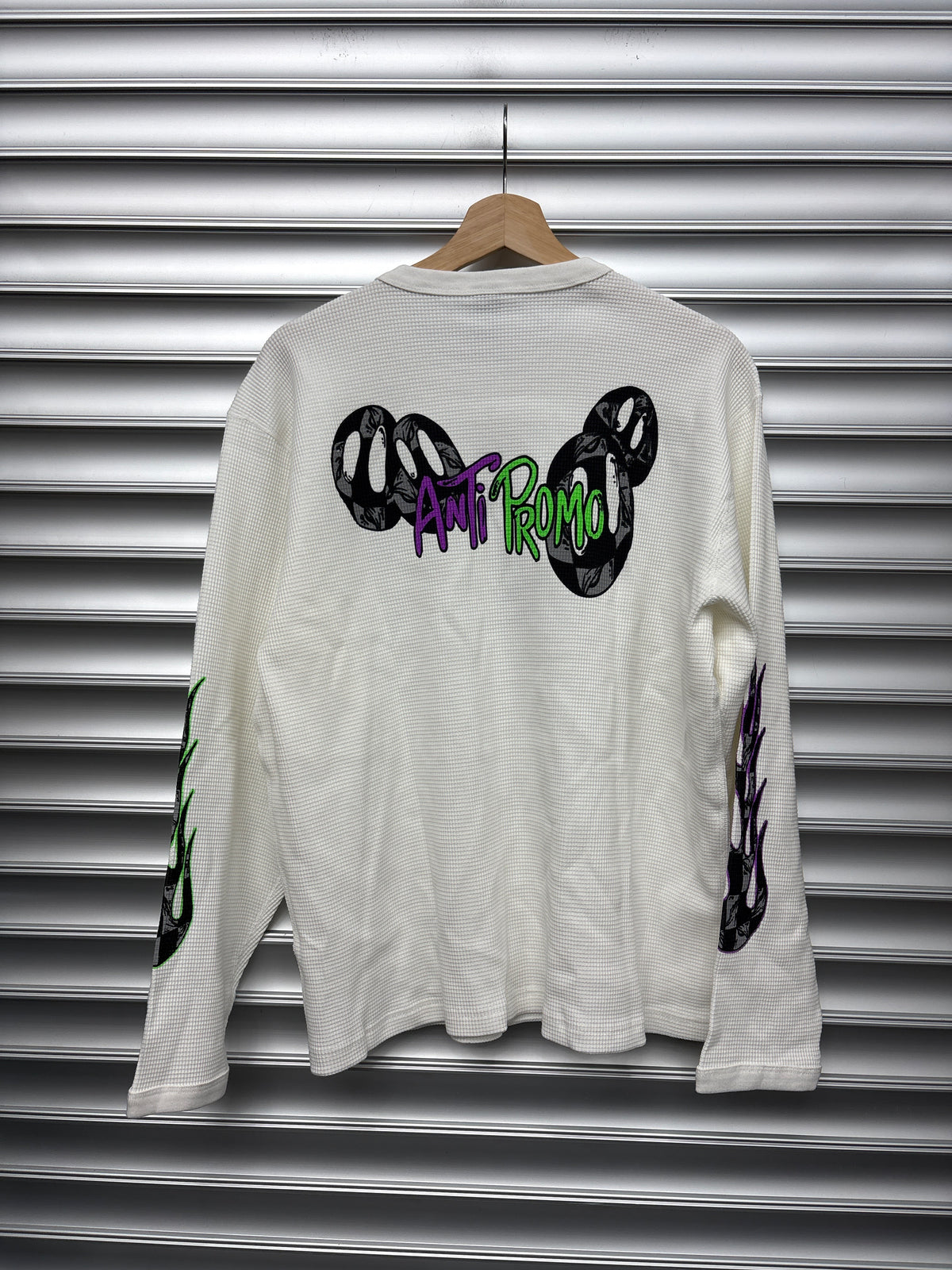 Anti Promo White  Waffle Knit Longsleeve - M**