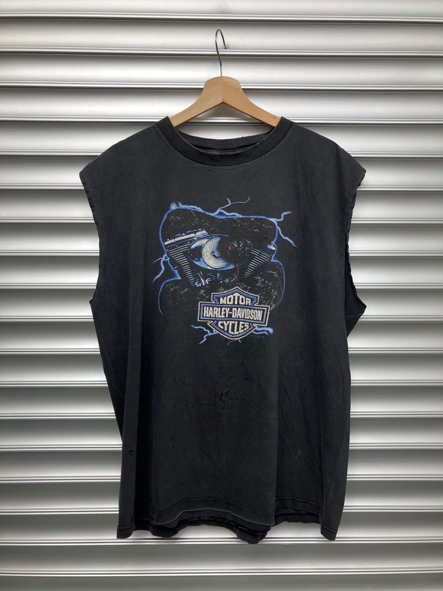 Vintage Harley Snake Cutoff Tee - XL*