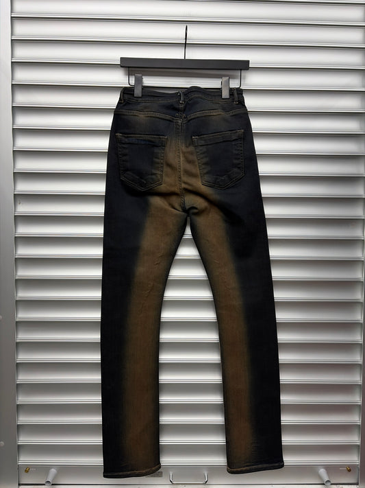 Rick Owens Detroit Cut Mud Wash Denim - 28