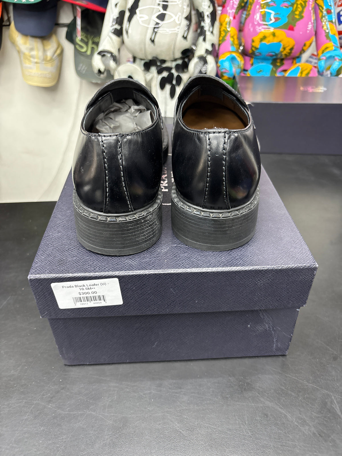 Prada Black Loafer (U) - 10.5M**