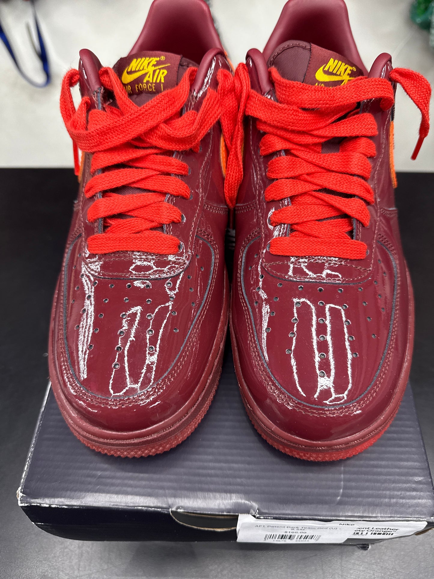 AF1 Patent Dark Team Red (U) - 8.5M