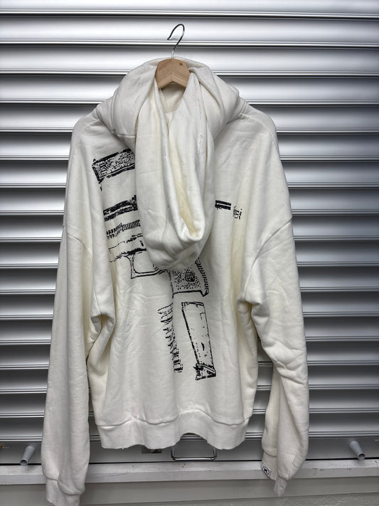 In Glocks We Trust White Hoodie - XL