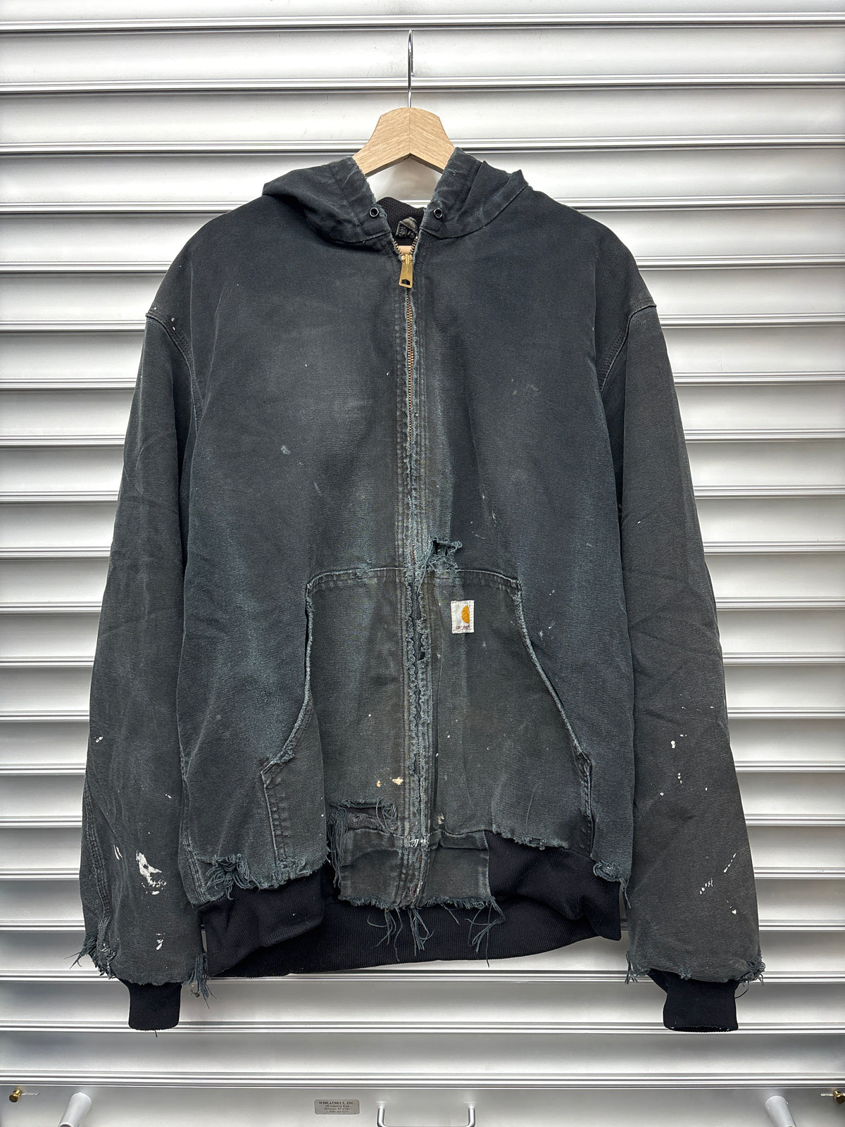 Vintage Carhartt Black Hooded Jacket - L**