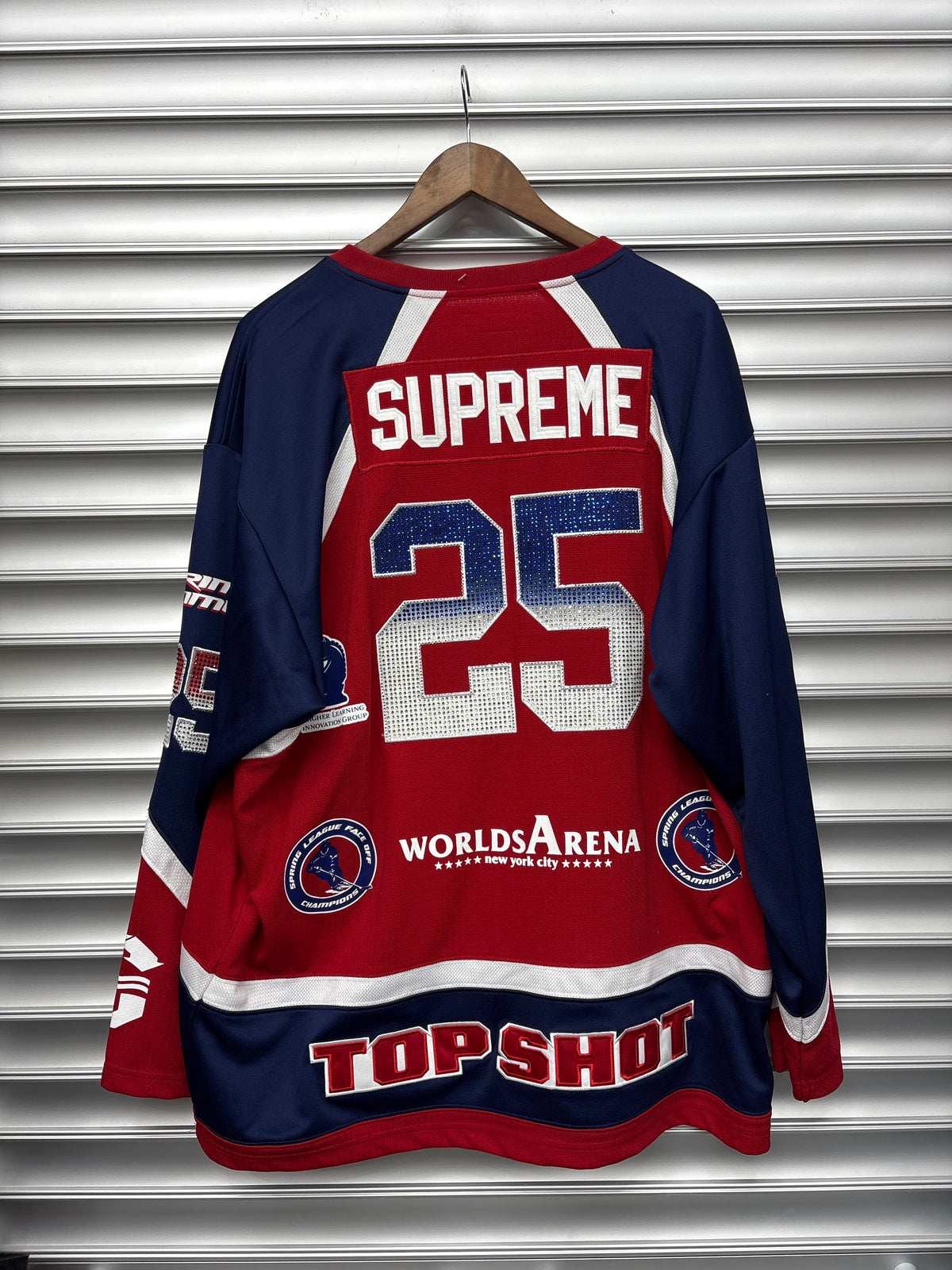 Supreme Rhinestone Panther Red Jersey - L**