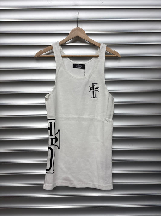 HMDD White Cross Tank - L