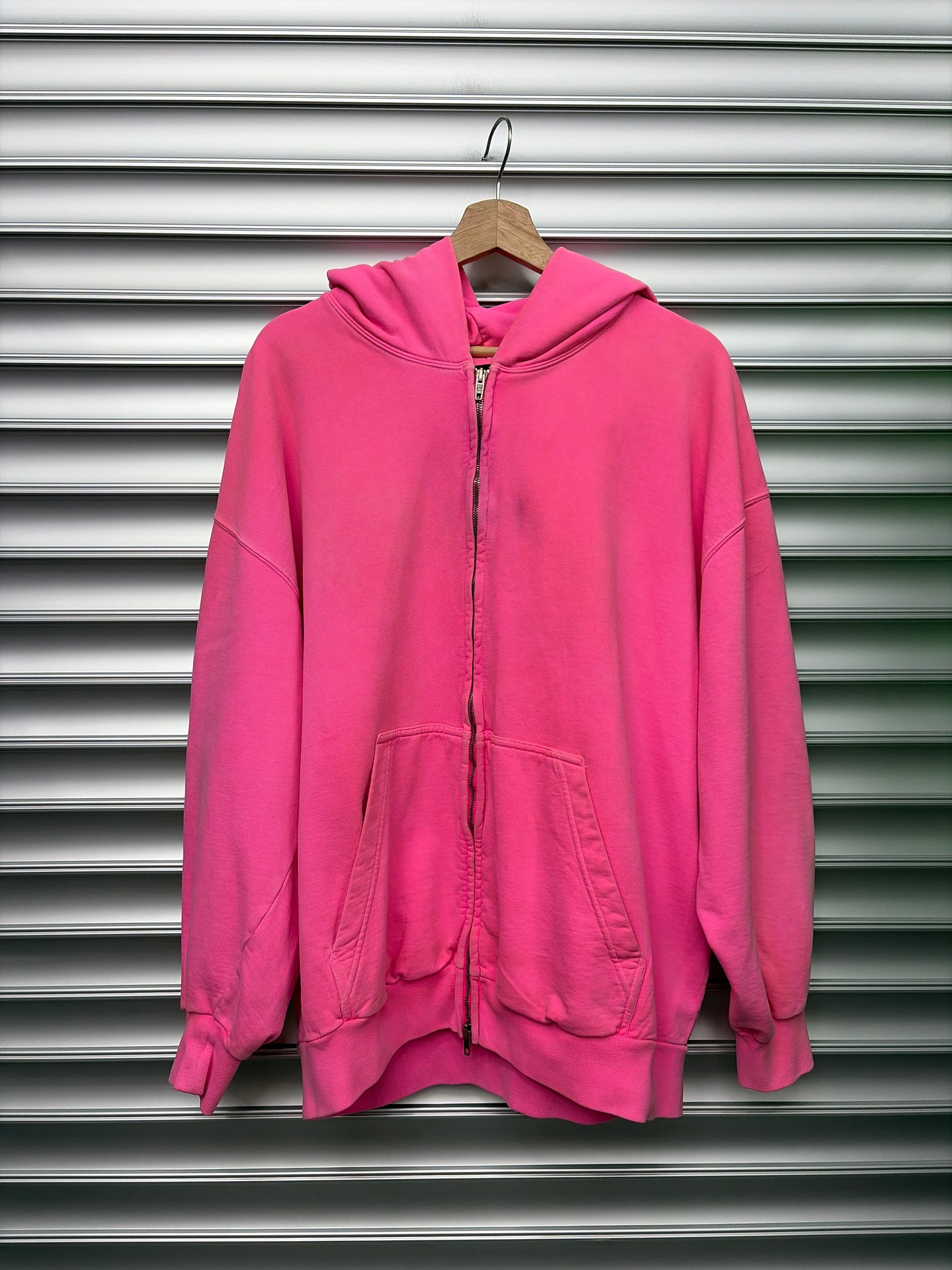 Balenciaga Pink Zip Up Hoodie - L