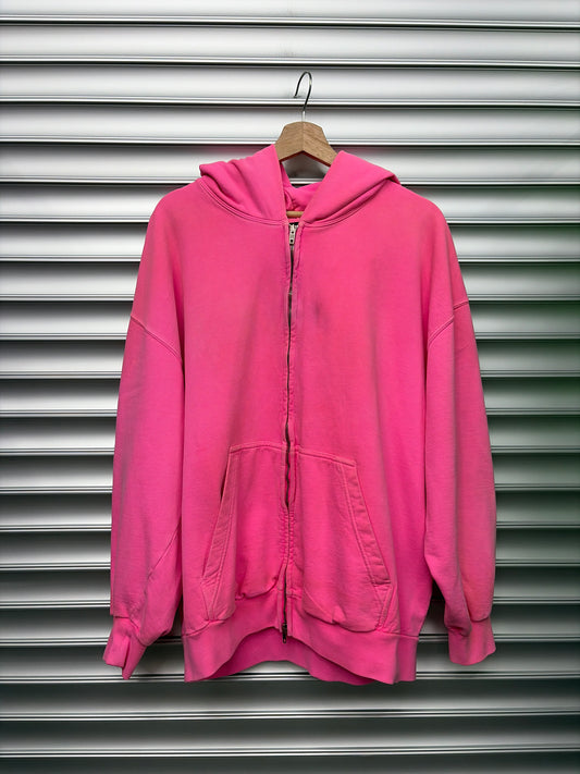 Balenciaga Pink Zip Up Hoodie - L