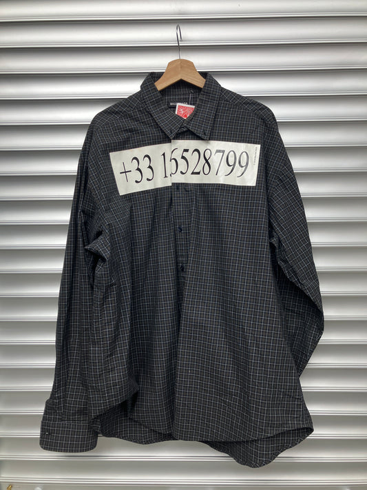 Balenciaga Numbers Plaid Button Up - 38 (K)