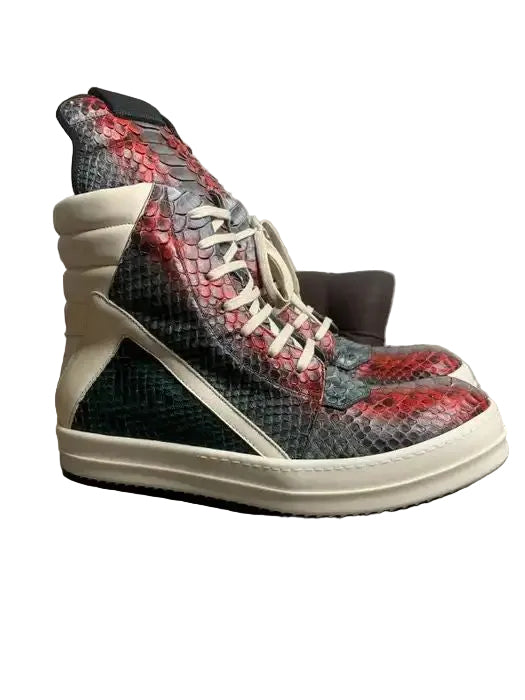Rick Owen Geobasket Python Teal/Red - 40(7)