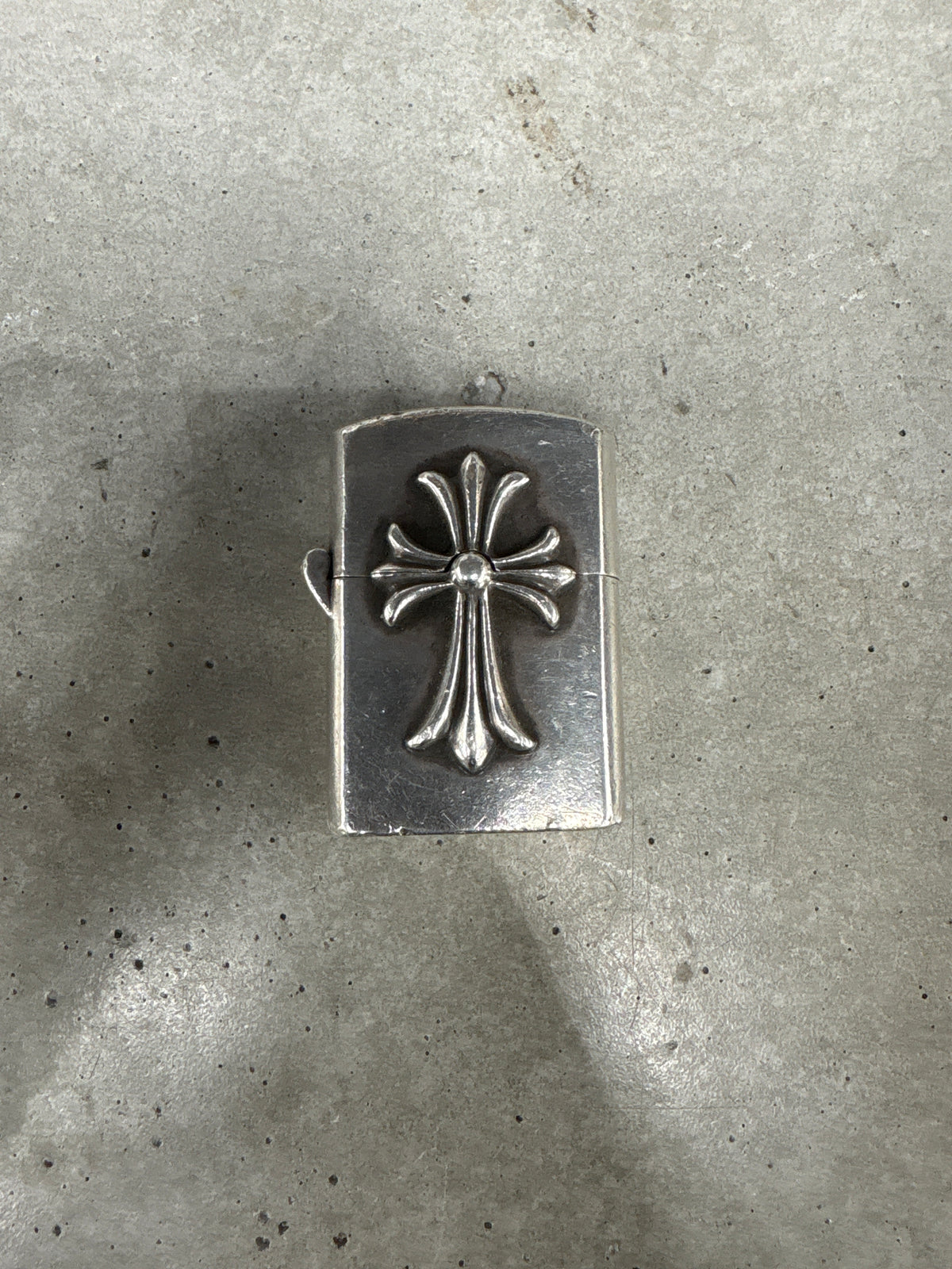 Chrome Hearts Silver Zippo Lighter **