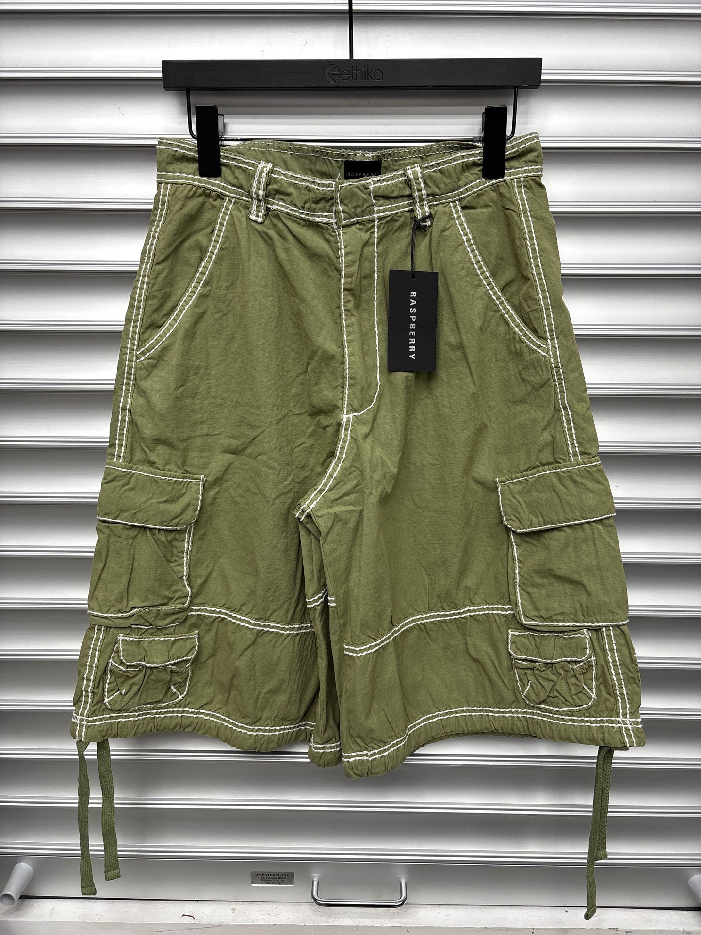 Raspberry Cargo Shorts - S**