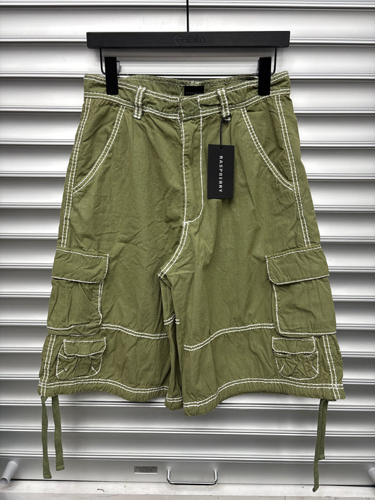 Raspberry Cargo Shorts - S**