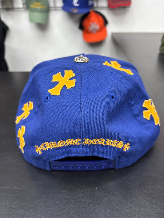Chrome Hearts Blue/Yellow Cross Patch Hat