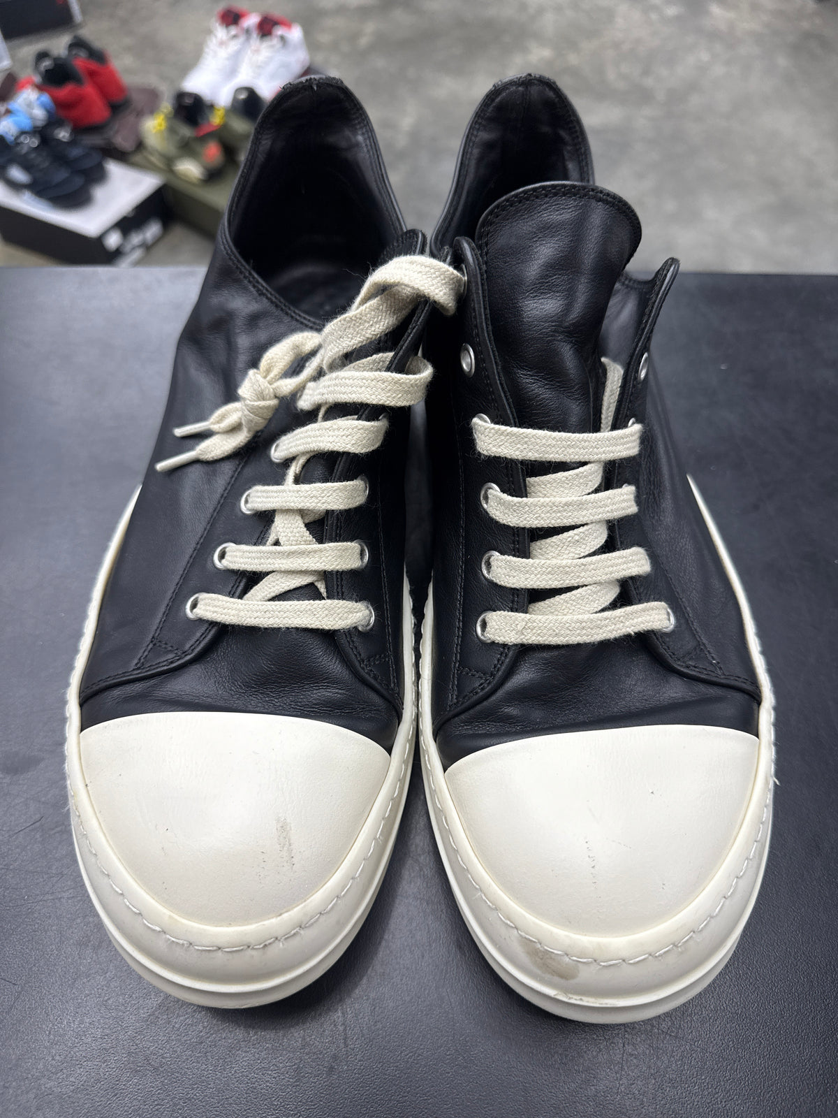 Rick Owen Ramone Black Leather (U) - 42(9) (NB)**