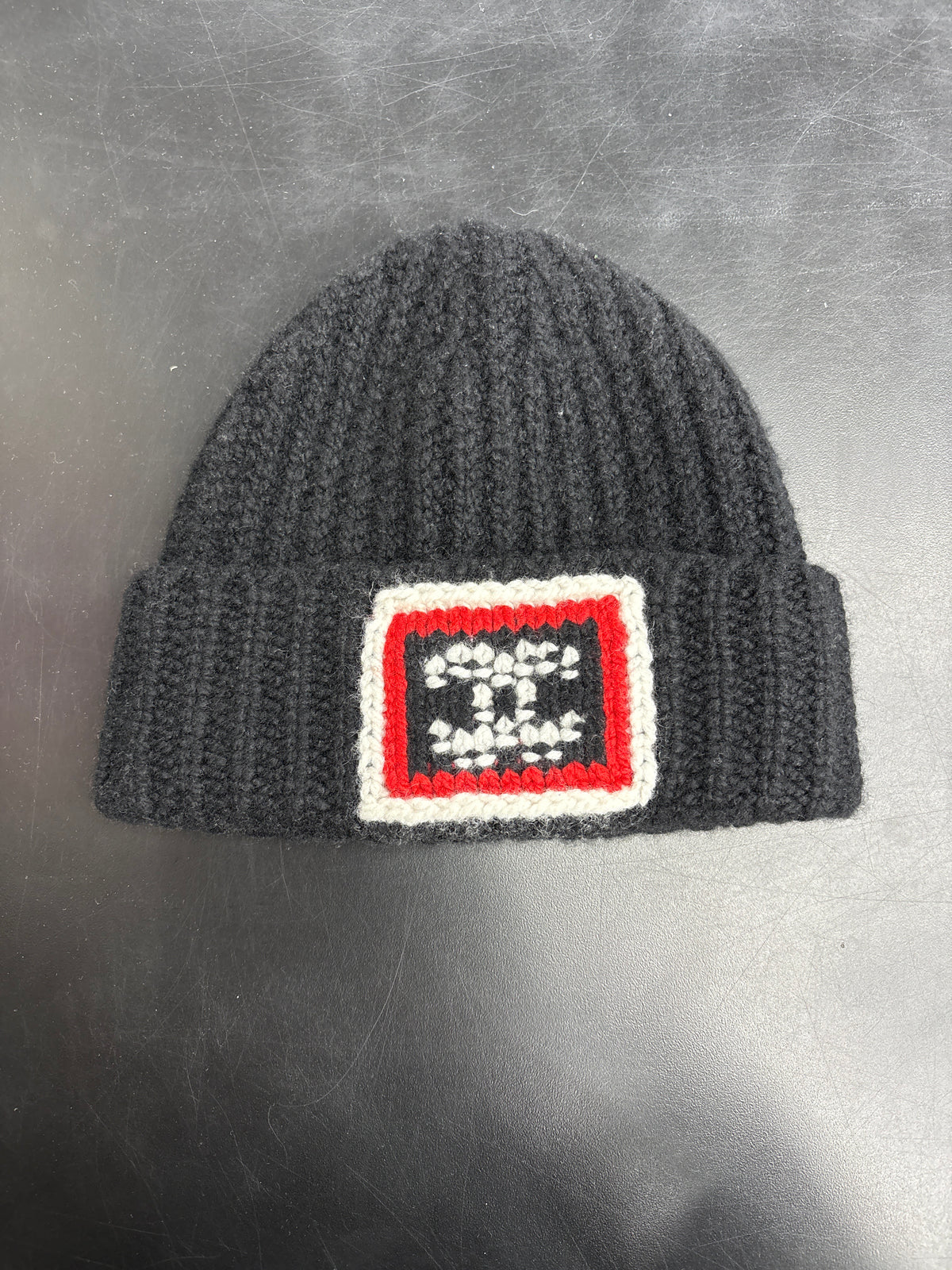 Chanel Knit Big Square CC Beanie**