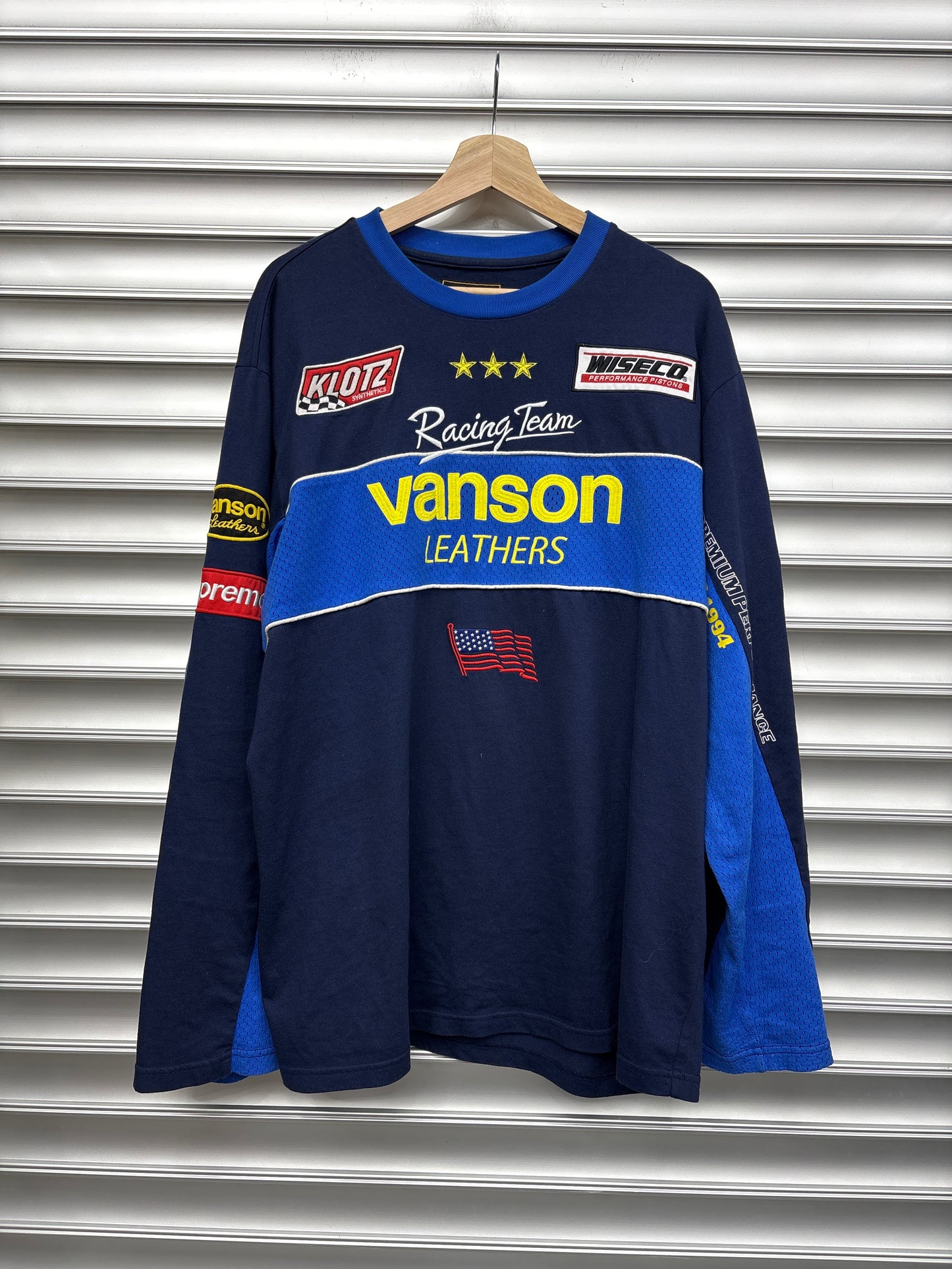 Supreme Vanson Yellow Blue Longsleeve - L