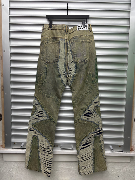Who Decides War Grey Green Denim - 36