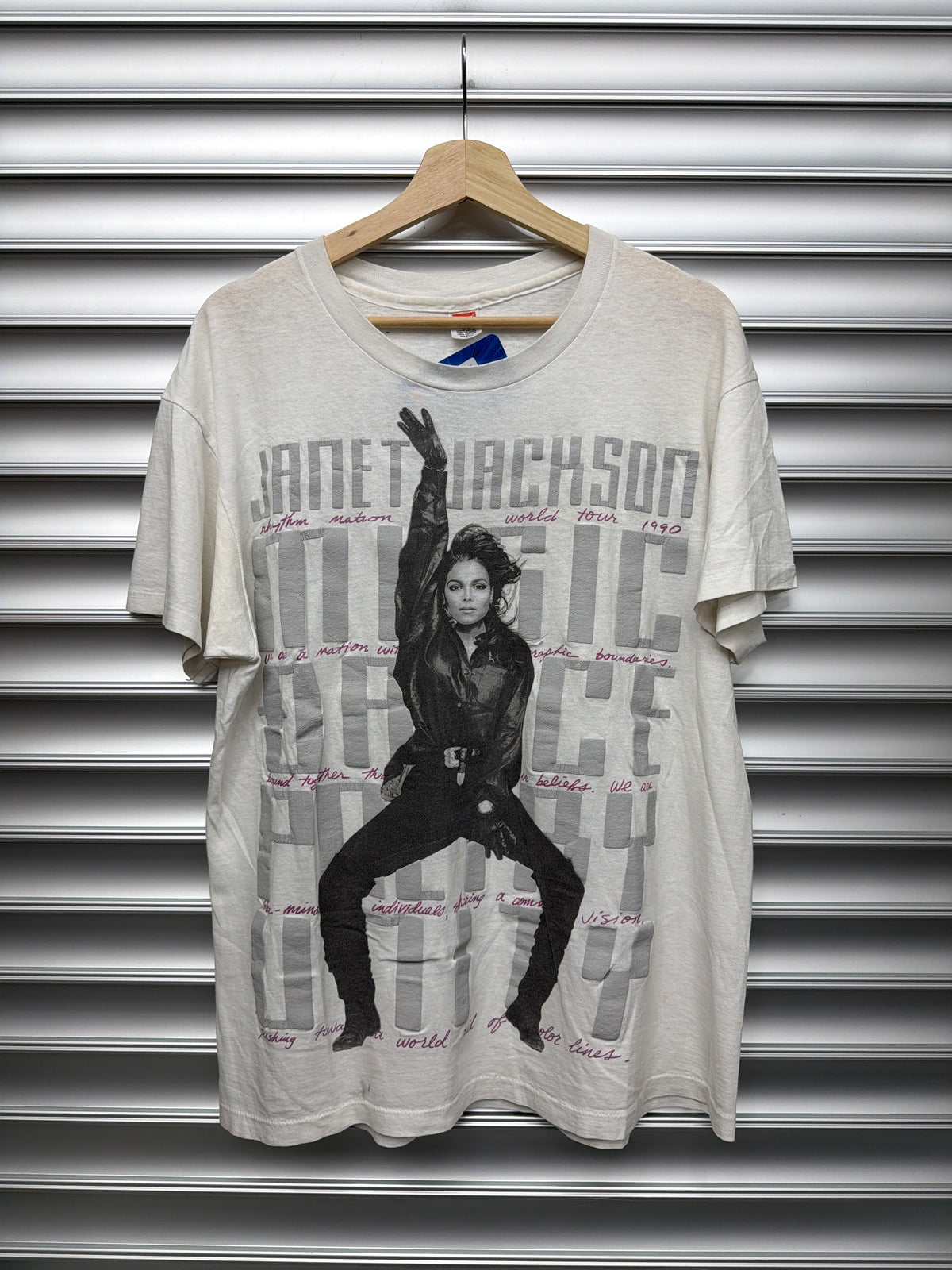 Vintage Janet White Dancing Tee - L**
