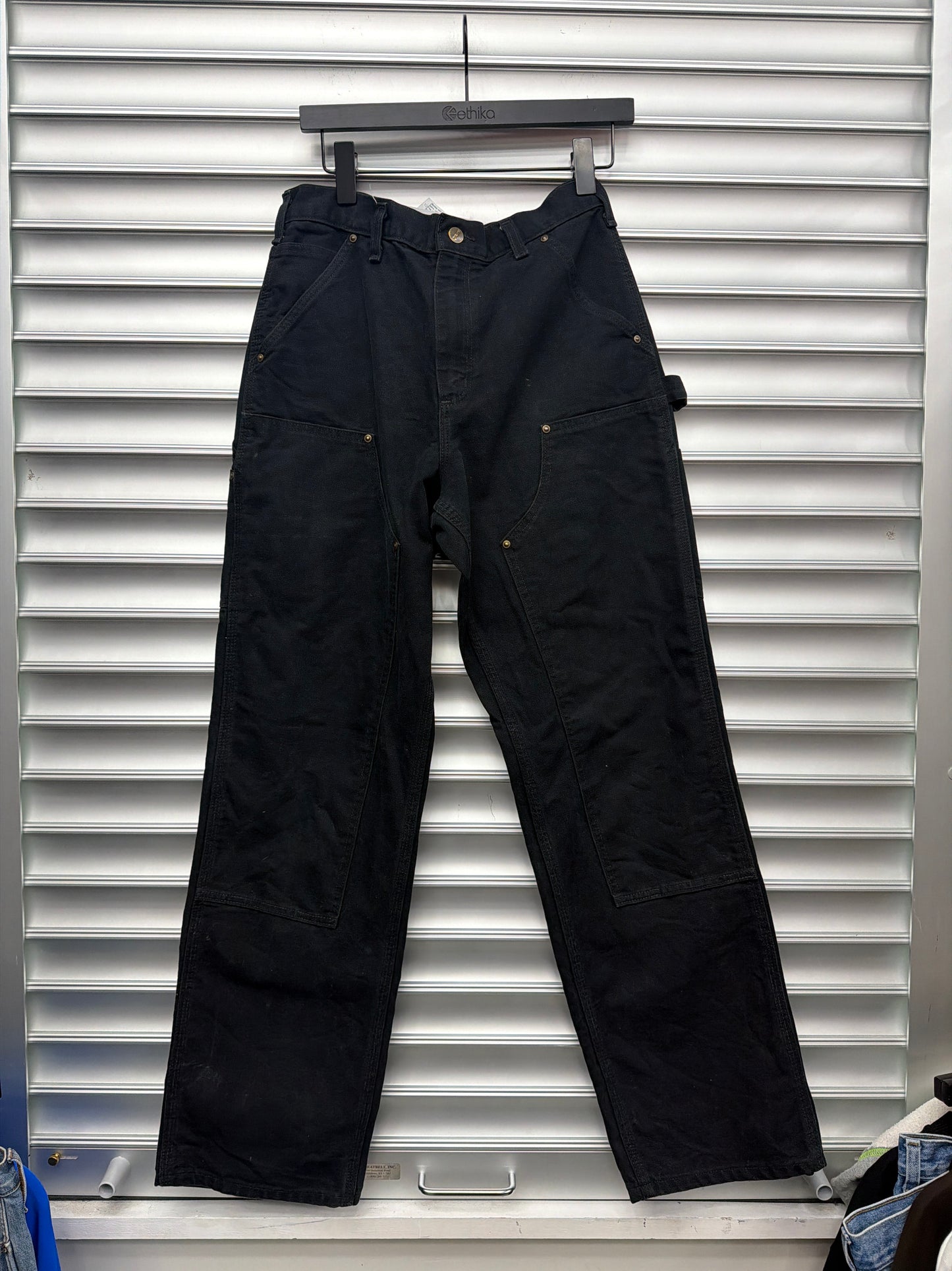 Vintage Black Carhartt Double Knees - 30